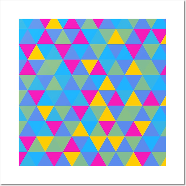 Pan Pride Varied Alternating Triangles Pattern Wall Art by VernenInk